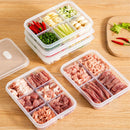 Ljojo 4/6-Grid Fresh-Keeping Box with Lid: Reusable Fridge Food Storage Container