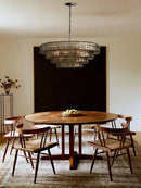 Dimmable LED Glass Chandelier for Living Dining Room Decor by Ljojo