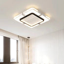 Ljojo Minimalist Ceiling Fan Light for Living Room Bedroom Dining Room Lighting