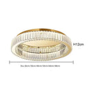 Ljojo Crystal Ceiling Lamp Ring Chandelier Modern Living Room Bedroom Lighting Fixtures