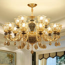 Ljojo Luxury Crystals Ceiling Chandelier for Elegant Interior Decor