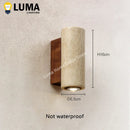 Yellow Travertine Wall Lamp Japanese Style for Bedroom Corridor Aisle - Ljojo