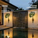 Ljojo Modern Bamboo Leaf Wall Lamp Waterproof Outdoor Lighting Fixture