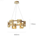 Luxury Chandeliers Amber Glass Pendant Lamp with G9 Bulb for Dining & Living Spaces by Ljojo