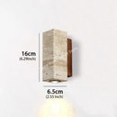 Ljojo Wabi Sabi Yellow Travertine Stone Wall Lamp Vintage Sconce for Bedroom and Living Room
