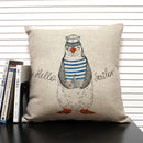 Animal Penguin Cushion Cover 45x45, Ljojo Brand - Cute & Funny Decorative Pillowcase