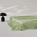 Ljojo Luxury Lyocell Flat Sheet, Smooth Silky Grey Bed Sheet for Cooling & Breathable Summer Sleep