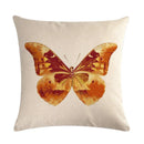 Butterfly Cotton Linen Throw Pillow Cover for Home & Car Decor - Ljojo