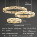 Nordic Style Crystal Chandelier Pendant Ceiling Lamp - Luxurious LED Lighting by Ljojo