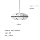 Nordic Wabi Sabi Fabric Pendant Light for Living Room by Ljojo