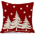 Ljojo Merry Christmas Winter Tree Snowflake Pillow Cover for Sofa Bedroom Car