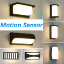 Ljojo LED Wall Light Motion Sensor Outdoor Waterproof Modern Home Garden Fixture