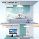 Ljojo 3-in-1 Smart Ceiling Fan with LED Light and Remote Control
