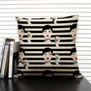 Ljojo Linen Cushion Cover in Black and White for Chic Home Decor