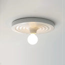 Ljojo Metallic Silver Ripple Saucer Wall Lamp for Living Room Hallway