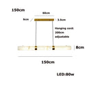 Ljojo Marble Dining Table Pendant Light - Designer Long Strip Lighting Fixture