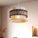 Bohemian Cotton Rope Woven Pendant Lights | Ethnic Printed Chandelier by Ljojo