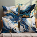 Blue Marble Texture Pillowcase: Ljojo Nordic Style Sofa Cushion Cover