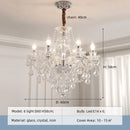French Lustre Crystal Chandelier Living Room Decor Glass Pendant Lights - Ljojo