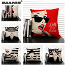 Ljojo Linen Cushion Cover in Black and White for Chic Home Decor