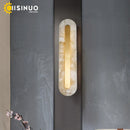 Ljojo Luxury Marble Wall Light: Modern Copper Gold Sconce LED Fixture