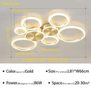 Modern LED Ceiling Light Fixture Brushed Aluminum Living Room Dining Bedroom Lamp Ljojo