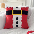 Embroidery Christmas Throw Pillowcase Elk Red Decoration Square Pillowcases by Ljojo