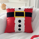 Embroidery Christmas Throw Pillowcase Elk Red Decoration Square Pillowcases by Ljojo