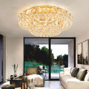 Ljojo Luxury Crystal Ceiling Lights Modern Remote Dimmable Gold Living Room Decor
