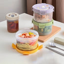 Ljojo 1100ml Clear Plastic Food Container with Leak-proof Lid