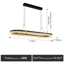 Ljojo Minimalist Led Pendant Light: Nordic Designer Chandelier for Dining Room Living Room