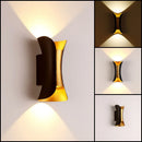 Ljojo Modern 10W LED Wall Sconces, White Up Down Wall Mount Lights for Living Room