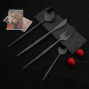 Ljojo 24-Piece Stainless Steel Cutlery Set - Matte Silver Western Flatware Tableware