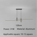 Nordic Dining Table Pendant Lamp Black Gold Minimalist Chandelier by Ljojo
