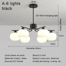 Modern Cream-colored Glass Spherical Ceiling Chandelier for Living, Bedroom & Dining Room by Ljojo
