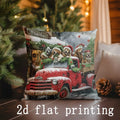 Christmas Dogs Pattern Pillow Covers for Home Decor by Ljojo