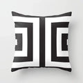 Geometric Black Yellow Cushion Covers - Ljojo Modern 18" Throw Pillow Case