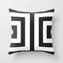 Geometric Black Yellow Cushion Covers - Ljojo Modern 18" Throw Pillow Case