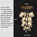 Ljojo Modern Acrylic Led Chandelier | Living Dining Room Pendant Light for Home Decor Lighting