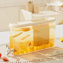 Ljojo 4L Plastic Beverage Dispenser with Faucet for Refrigerator