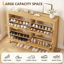 Ljojo™ 4-Drawer Wooden Shoe Organizer for Entryway Storage