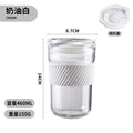 Ljojo 460ml Ins Style Coffee Mug with Lid for Bubble Tea Juice Milk