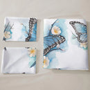 Butterfly Bedding Set - Blue Purple Butterflies Comforter Cover - Ljojo Brand