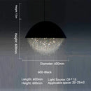 LED Crystal Half Round Raindrops Pendant Light Chandelier for Bedroom by Ljojo