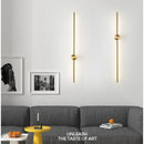 Ljojo Fumi Contemporary Long Strip Wall Lamp LED Indoor Light for Living Room Bedroom