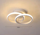 Modern LED 2-Ring Ceiling Light - Interior Decor Lighting for Aisle, Balcony, Office by Ljojo
