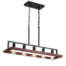 Ljojo Loft 5-Head Iron Pendant Light for Living Room and Restaurant