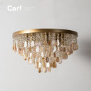 Modern Luxury Crystal Ceiling Lamp - Shell Decoration Chandelier for Home Decor by Ljojo