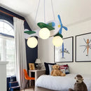 Ljojo Log Airplane Chandelier: Nordic Minimalist LED Pendant Lamp