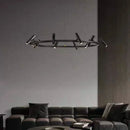 Ljojo Nordic Round Spot Chandelier Black for Dining Living Room Center Table Bedroom Lighting
